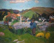 Paul Gauguin Swineherd oil